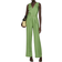 Mango Nan Belt Linen Jumpsuit - Green