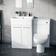 Nes Home Afern 600mm Vanity Basin Unit, WC Unit & Elso Back to Wall Toilet