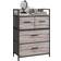 Homcom Rustic Grey Wood Effect/Black Chest of Drawer 60x85cm