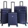 Infinity Leather Hard Shell Travel Luggage Suitcases - Set of 3