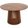 Buttercup Farm Slatted Round Brown Gloss/Warm Walnut Dining Table 120cm