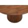 Buttercup Farm Slatted Round Brown Gloss/Warm Walnut Dining Table 120cm