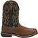 Justin Fireman Square Toe Cowboy - Black/Brown