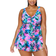 Raisins Curve Trendy Plus Size Lucia Tummy Control Swimdress - Multicolor