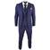 Paul Andrew Kenneth Tweed Check Suit 3-Piece - Blue