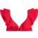 River Island Frill Plunge Bikini Top - Red