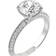 Charles & Colvard Round Engagement Ring - White Gold/Transparent