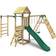 Rebo Wooden Climbing Frame with Swings Slide Up & Over Climbing Wall & Monkey Bars Dolomite