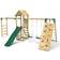 Rebo Wooden Climbing Frame with Swings Slide Up & Over Climbing Wall & Monkey Bars Dolomite