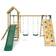 Rebo Wooden Climbing Frame with Swings Slide Up & Over Climbing Wall & Monkey Bars Dolomite