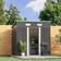 LivingAndHome Pent Metal Garden Shed