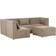 Beliani Modern Corduroy Taupe Sofa 250cm 5pcs 4 Seater