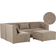 Beliani Modern Corduroy Taupe Sofa 250cm 5pcs 4 Seater