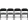 TekBox Folding Black Chair 4pcs