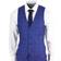 Paul Andrew Men's Check Vintage Retro Suit 3-Piece - Royal Blue