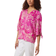 Jones New York Women's Elbow Tie Sleeve Printed Blouse - Bright Orchid