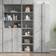 vidaXL 3281676 Concrete Grey Storage Cabinet 45x185cm