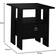 URBN Living 3 Tier Black Bedside Table 39.5x39.5cm