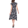 Karl Lagerfeld Print Handkerchief Hem Midi Dress - Black