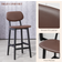 Homcom PU Leather Brown Bar Stool 92cm 2pcs