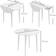 Homcom Folding White Dining Table 89cm