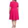 London Times Fit & Flare Scuba Crepe Midi Dress Plus Size - Bright Pink