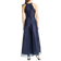 Eliza J Bow Detail One-shoulder Taffeta Jumpsuit - Navy