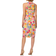 Adrianna Papell Floral Embroidered Halter Midi Dress - Pink/Yellow Multi