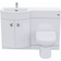 Nes Home Debra 1100 mm P-Shaped Vanity Unit RH Sink and Toilet