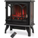 SlickBlue 20 Inch 1400 W Freestanding Electric Fireplace with Realistic Flame-Black