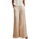 Reiss Yara Satin Elasticated Waist Wide Leg Trousers - Champagne