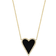 Effy Heart Halo Pendant Necklace - Gold/Onyx/Diamonds