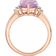 Macy's Heart Ring - Rose Gold/Amethyst/Diamonds