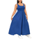 Shein EZwear Plus Size Solid Color Round Neck Sleeveless Waist-Cinching A-Line Dress