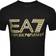 EA7 Logo Series Stretch Cotton Short Sleeved T-shirt - Black