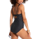 Pour Moi Sicily Lightly Padded Underwired Frill Swimsuit - Black/White