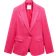 Mango Boreli Linen Suit Blazer - Fuchsia