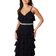 Coast Tiered Cami Chiffon Gown with Belt - Black