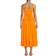 Karl Lagerfeld Belted A Line Midi Dress - Tangerine