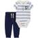 Carter's Baby's Varsity Striped Bodysuit Pant Set 2-piece - Blue/White