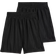 Tu Boy's Football Shorts 2-pack - Black