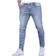 Shein Manfinity Homme Men Cotton Ripped Frayed Cat Scratch Skinny Jeans