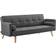 HOME DETAIL Sarnia Charcoal Sofa 191cm 3 Seater