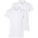 George Girl's Slim Fit Scallop School Polo Shirt 2-pack - White