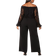 Adrianna Papell Off the Shoulder Lace Jumpsuit Plus Size - Black