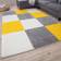 THE RUGS Modern Luxury Shaggy Yellow, White, Grey 80x150cm