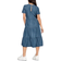 PixieGirl Tiered Midi Dress - Blue Denim