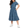 PixieGirl Tiered Midi Dress - Blue Denim