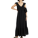 River Island Frill Sleeve Shift Belted Maxi Dress - Black