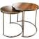 Aspect Visio Round Chrome/Walnut Nesting Table 50cm 2pcs